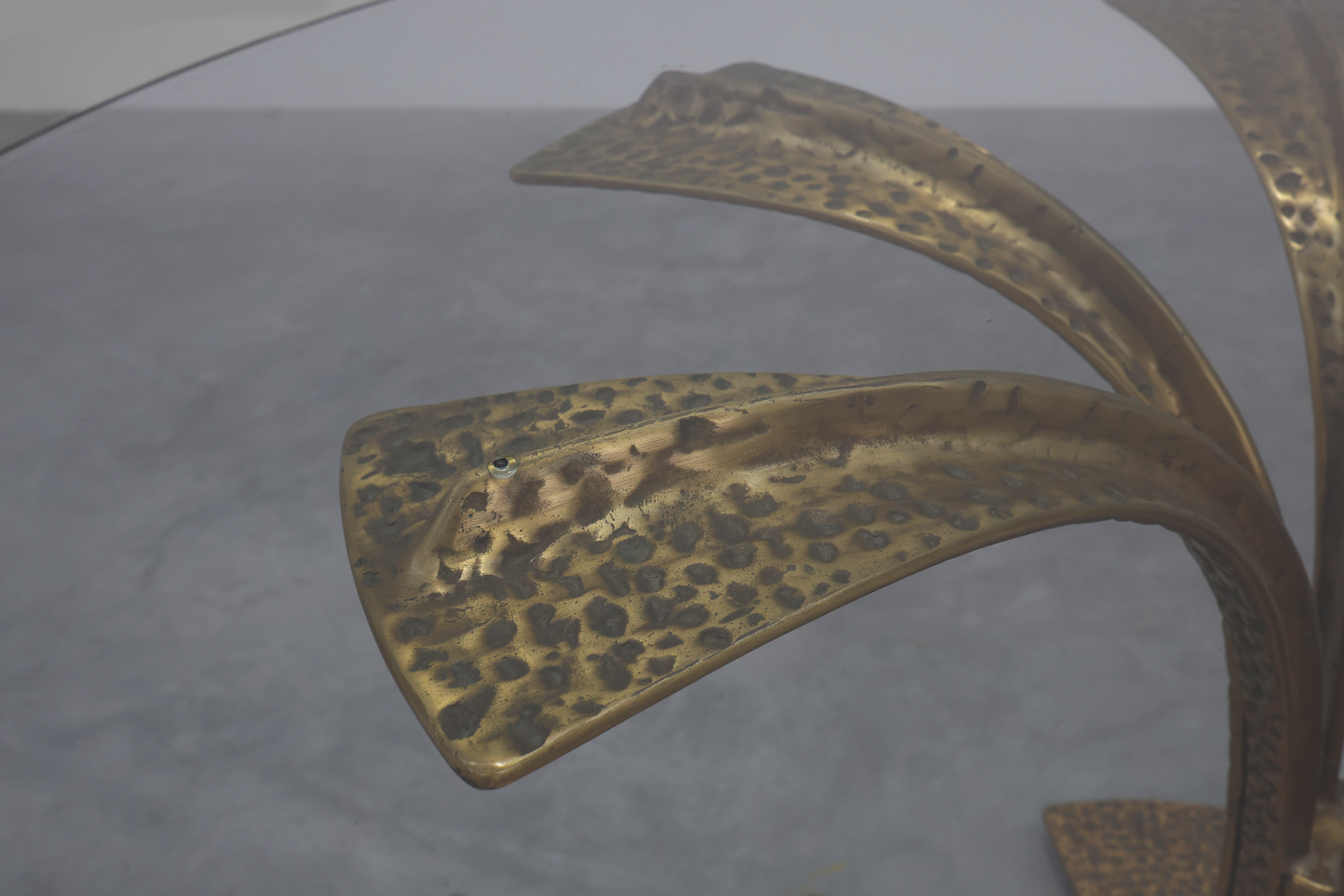 Hammered Bronze Table by Luciano Frigerio for Frigerio di Desio, Italy ca. 1970thumbnail